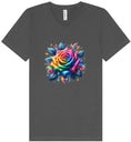 Load image into Gallery viewer, Rainbow Rose Unisex V-Neck Shirt