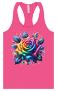 Load image into Gallery viewer, Rainbow Rose Women's Racerback Tank