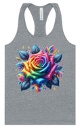 Load image into Gallery viewer, Rainbow Rose Women's Racerback Tank