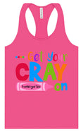 Load image into Gallery viewer, Get Your Kindergarten Cray On Women's Racerback Tank