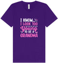 Load image into Gallery viewer, Too Young To Be A Grandma Unisex V-Neck Shirt