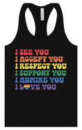Load image into Gallery viewer, See Accept Support Pride Women's Racerback Tank