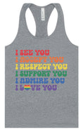 Load image into Gallery viewer, See Accept Support Pride Women's Racerback Tank