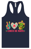 Load image into Gallery viewer, Peace Love Cinco de Mayo Women's Racerback Tank