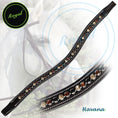 Load image into Gallery viewer, ExionPro Dual Colored Glittering Brown, Black and Golden Crystal Browband