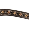 Load image into Gallery viewer, ExionPro Large Dual Coloured Glittering Black, Golden Crystal Browband