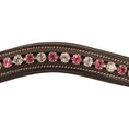 Load image into Gallery viewer, ExionPro Designer White & Pink linked Crystal Browband