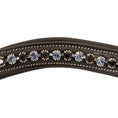 Load image into Gallery viewer, ExionPro Designer Black & Turquoise Blue Crystal Browband
