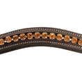 Load image into Gallery viewer, ExionPro Elegant Deep Curved Soft Padded Topaz Crystal Decorated Browband