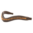 Load image into Gallery viewer, ExionPro Elegant Deep Curved Soft Padded Topaz Crystal Decorated Browband
