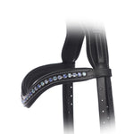 ExionPro Elegant Deep Curved Soft Padded Sapphire, Aqua Marine, Light Sapphire Colored Crystal Browband