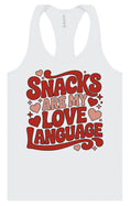 Load image into Gallery viewer, Snacks are My Love Language Women's Racerback Tank