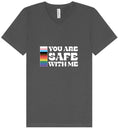 Load image into Gallery viewer, Safe With Me Unisex V-Neck Shirt
