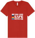 Load image into Gallery viewer, Safe With Me Unisex V-Neck Shirt
