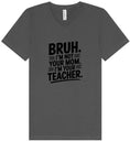Load image into Gallery viewer, Bruh Not Your Mom Unisex V-Neck Shirt