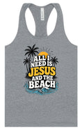 Load image into Gallery viewer, I Need Jesus and the Beach Women's Racerback Tank