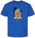 Load image into Gallery viewer, I Need Jesus and the Beach Children's Gildan Soft Shirt