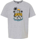 Load image into Gallery viewer, I Need Jesus and the Beach Children's Gildan Soft Shirt