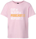 Load image into Gallery viewer, Eat. Sleep. Podcast. Repeat. Children's Gildan Soft Shirt