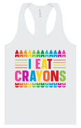 Load image into Gallery viewer, I Eat Crayons Women's Racerback Tank
