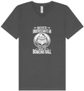 Load image into Gallery viewer, An Old Man with a Bowling Ball Unisex V-Neck Shirt