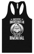 Load image into Gallery viewer, An Old Man with a Bowling Ball Women's Racerback Tank