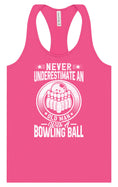 Load image into Gallery viewer, An Old Man with a Bowling Ball Women's Racerback Tank