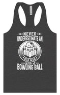 Load image into Gallery viewer, An Old Man with a Bowling Ball Women's Racerback Tank
