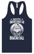 Load image into Gallery viewer, An Old Man with a Bowling Ball Women's Racerback Tank