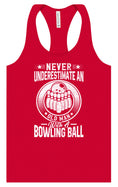 Load image into Gallery viewer, An Old Man with a Bowling Ball Women's Racerback Tank