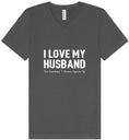 Load image into Gallery viewer, Love My Husband But Wanna Square Up Unisex V-Neck Shirt