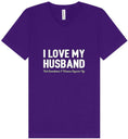 Load image into Gallery viewer, Love My Husband But Wanna Square Up Unisex V-Neck Shirt