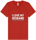Load image into Gallery viewer, Love My Husband But Wanna Square Up Unisex V-Neck Shirt