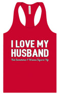 Load image into Gallery viewer, Love My Husband But Wanna Square Up Women's Racerback Tank