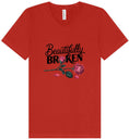 Load image into Gallery viewer, Beautifully Broken Unisex V-Neck Shirt