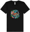 Load image into Gallery viewer, Sea Turtle in the Waves Unisex V-Neck Shirt