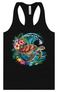 Load image into Gallery viewer, Sea Turtle in the Waves Women's Racerback Tank