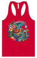Load image into Gallery viewer, Sea Turtle in the Waves Women's Racerback Tank