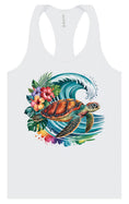 Load image into Gallery viewer, Sea Turtle in the Waves Women's Racerback Tank