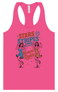 Load image into Gallery viewer, Stars, Stripes, and Women's Rights Women's Racerback Tank