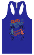 Load image into Gallery viewer, Stars, Stripes, and Women's Rights Women's Racerback Tank
