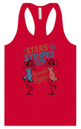 Load image into Gallery viewer, Stars, Stripes, and Women's Rights Women's Racerback Tank