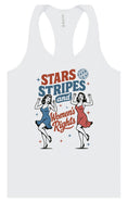 Load image into Gallery viewer, Stars, Stripes, and Women's Rights Women's Racerback Tank