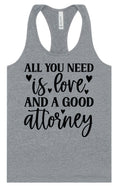 Load image into Gallery viewer, Love and a Good Attorney Women's Racerback Tank