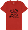 Load image into Gallery viewer, This is What an Awesome Lawyer Looks Like Unisex V-Neck Shirt