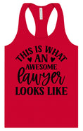 Load image into Gallery viewer, This is What an Awesome Lawyer Looks Like Women's Racerback Tank