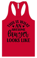 Load image into Gallery viewer, This is What an Awesome Lawyer Looks Like Women's Racerback Tank