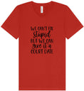 Load image into Gallery viewer, We Can't Fix Stupid but We Can Give it a Court Date Unisex V-Neck Shirt