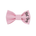Load image into Gallery viewer, "The Julie" Wedding Bow Tie | Pink with Best Dog Design | Bride, Groom, Best Dog - Southlake Paws