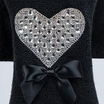 Oh My Heart Dog Sweater Black